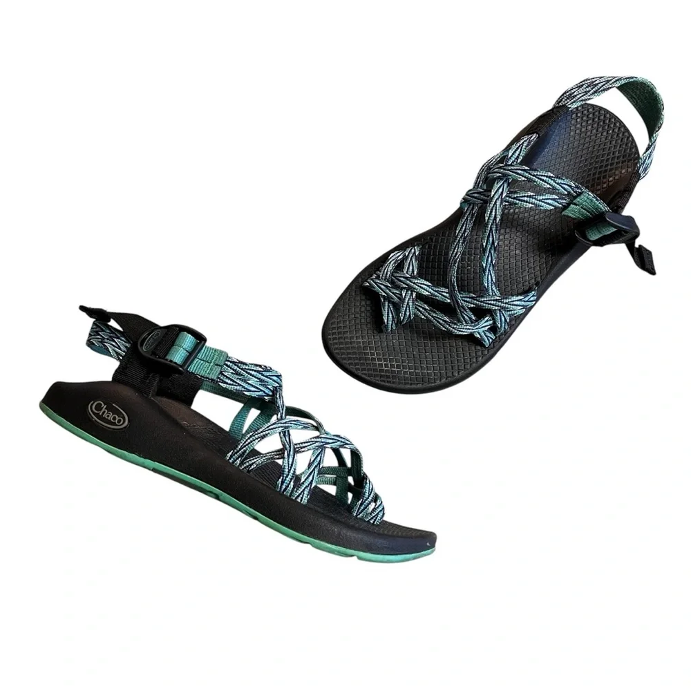 Chaco Z/X2 Sandals Blue Green Double Strap Women’s Size 7 Outdoors‎ Hiking Shoes
